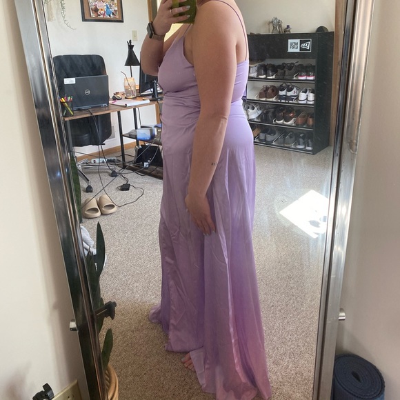 Nasty Gal Lavender Slit Wrap Maxi Dress - Picture 8 of 12